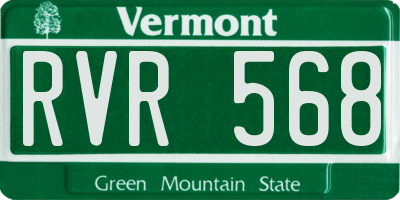 VT license plate RVR568
