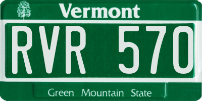 VT license plate RVR570