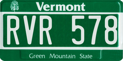 VT license plate RVR578