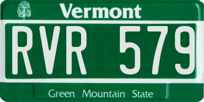 VT license plate RVR579