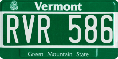VT license plate RVR586