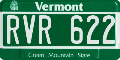 VT license plate RVR622