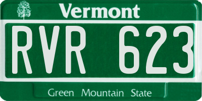 VT license plate RVR623