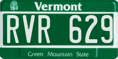 VT license plate RVR629