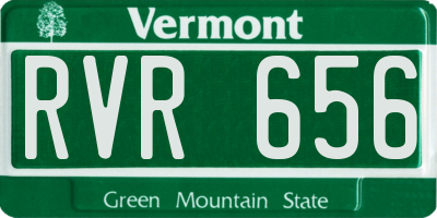 VT license plate RVR656