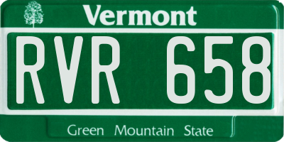 VT license plate RVR658