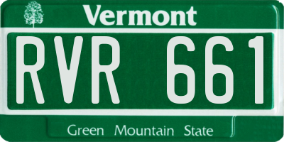 VT license plate RVR661