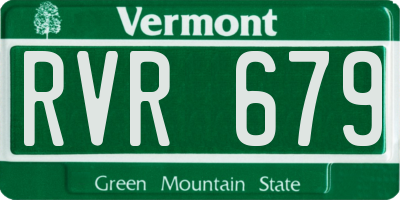 VT license plate RVR679