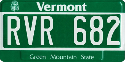 VT license plate RVR682