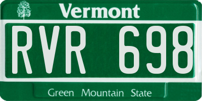 VT license plate RVR698