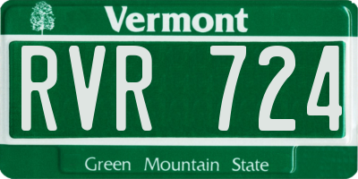 VT license plate RVR724