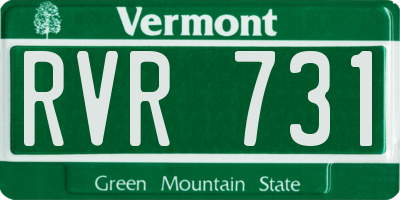 VT license plate RVR731