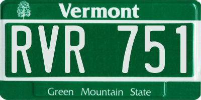 VT license plate RVR751