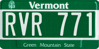 VT license plate RVR771