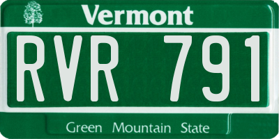 VT license plate RVR791