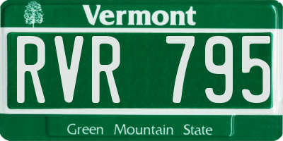 VT license plate RVR795