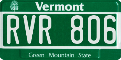 VT license plate RVR806