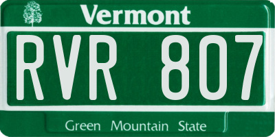 VT license plate RVR807