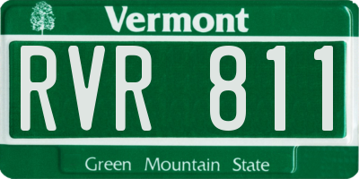 VT license plate RVR811