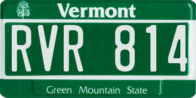 VT license plate RVR814