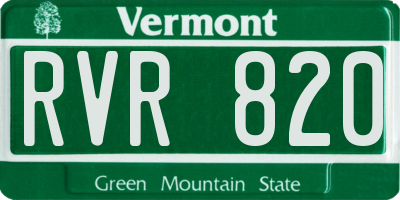 VT license plate RVR820