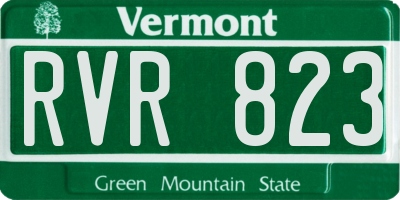 VT license plate RVR823
