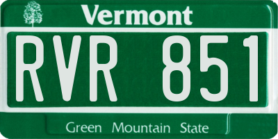 VT license plate RVR851