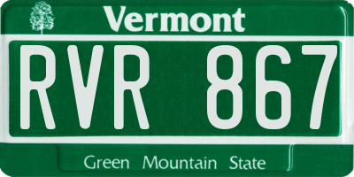 VT license plate RVR867