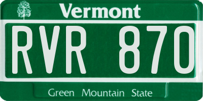VT license plate RVR870