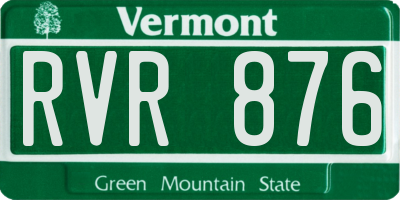 VT license plate RVR876