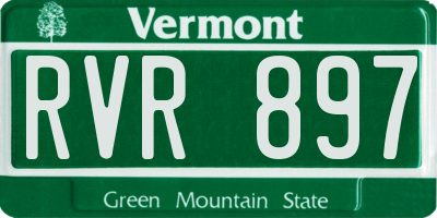 VT license plate RVR897