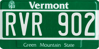 VT license plate RVR902