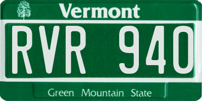 VT license plate RVR940