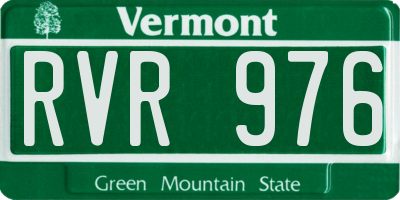 VT license plate RVR976