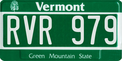 VT license plate RVR979