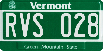 VT license plate RVS028