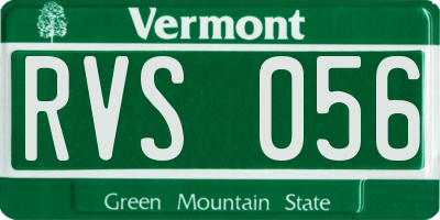 VT license plate RVS056