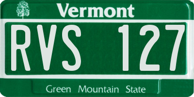 VT license plate RVS127