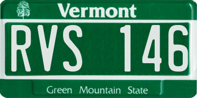 VT license plate RVS146