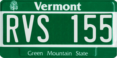 VT license plate RVS155