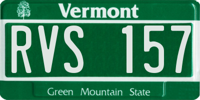 VT license plate RVS157