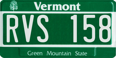VT license plate RVS158