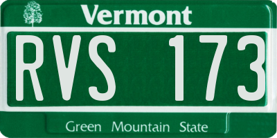 VT license plate RVS173