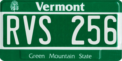 VT license plate RVS256