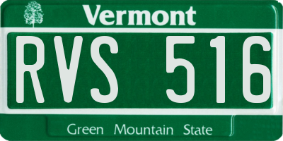 VT license plate RVS516