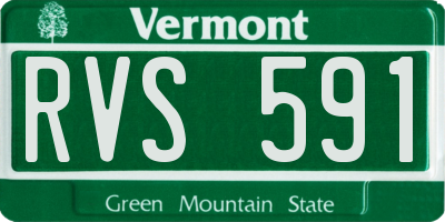 VT license plate RVS591