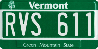 VT license plate RVS611