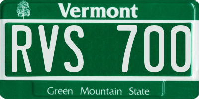VT license plate RVS700