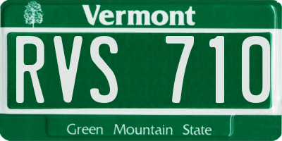 VT license plate RVS710