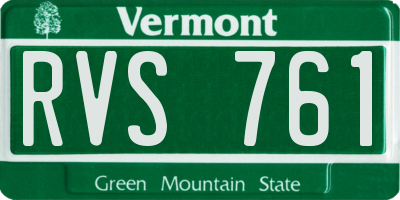 VT license plate RVS761